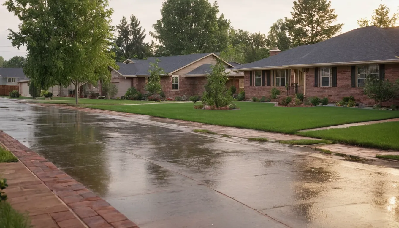 Typical neighborhood with ranch homes in Fort Worth
